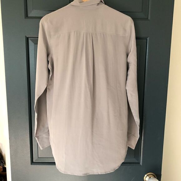 C. Wonder Gray Silk Blouse - Picture 4 of 6